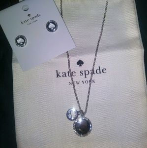 Kate Spade Spot The Spade Pendant & Earings